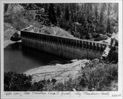 Upper dam of Snow Mountain Power Company, Gravelly Valley, Mendocino County