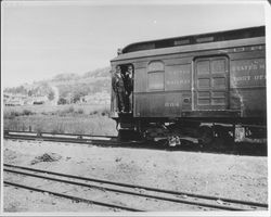 United States Post Office car at rear of Northern Pacific train