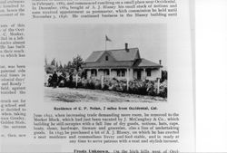 Residence of C. P. Nolan, 2 miles from Occidental, Cal