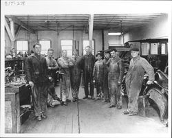 Interior of garage and machine shop of August Livenais