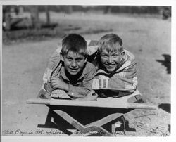 Two boys in cot, Salvation Army Lytton Home