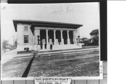 Post office after sidewalks laid