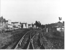 View of Occidental looking south along railroad tracks