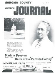 Journal (Sonoma County Historical Society (Calif.)), 1969--Summer (v. 7, no. 2)