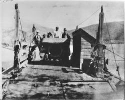 People aboard the Willow Creek Ferry