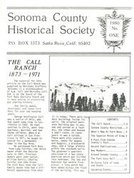 Journal (Sonoma County Historical Society (Calif.)), 1980, no. 1