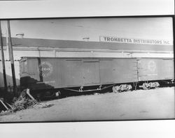 Petaluma and Santa Rosa R.R. Co. boxcar at Trombetta Distribution