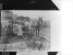 Gonnella family with a horse and buggy