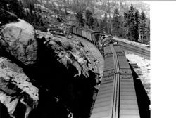 East bound refrigerator train near Big Bend, California, 1940