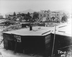 Temporary home of Santa Rosa Fire Department following the earthquake, Santa Rosa, California, 1906