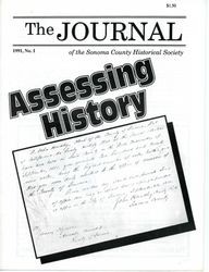 Journal (Sonoma County Historical Society (Calif.)), 1991, no. 1