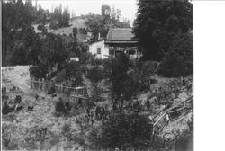 Lucian Bruce in the yard of his home