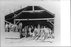 Logging crew at Frank B. Glynn's sawmill in Coleman Valley