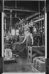 Ernest Richard Speckter working at Shand and Jurs Machine Shop