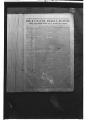 Front page of the Petaluma Weekly Journal and Sonoma County Advertiser of Aug. 18, 1855, Petaluma, California