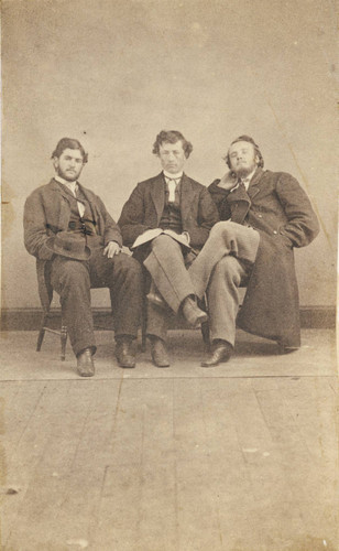 Three Students pose for a portrait, c.1865