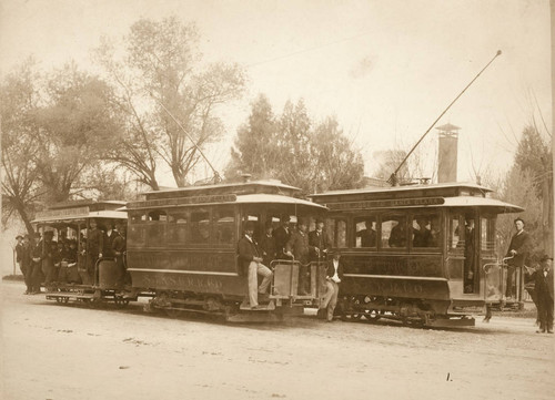 Trolleys on the Alameda, April 4, 1890