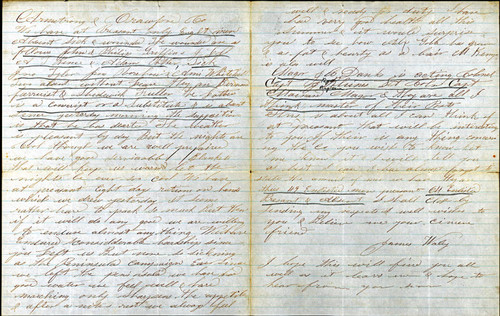 4631 James Waley to Bernard J. Reid, verso, 1863