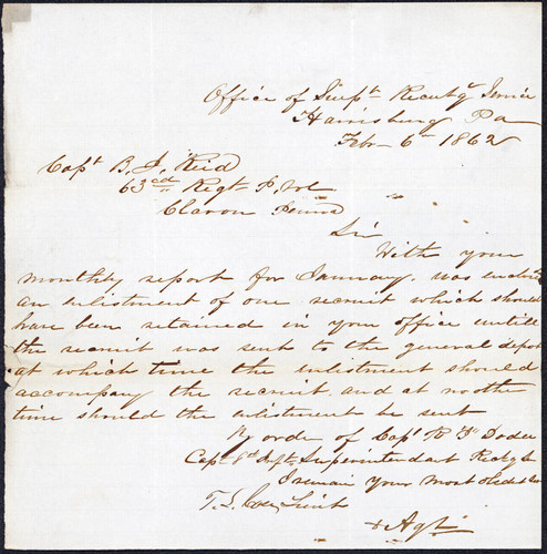 4615 T. L. Case to Bernard J. Reid, 1862