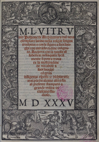 Title page of M. L. Vitrvuio Pollione Di architettura