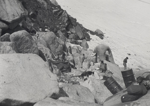 Supplies on the shore