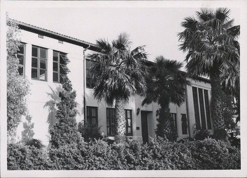 Bushes and Side of Bergin Hall