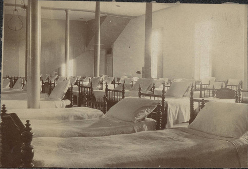 Beds with Wooden Posts in the Ship