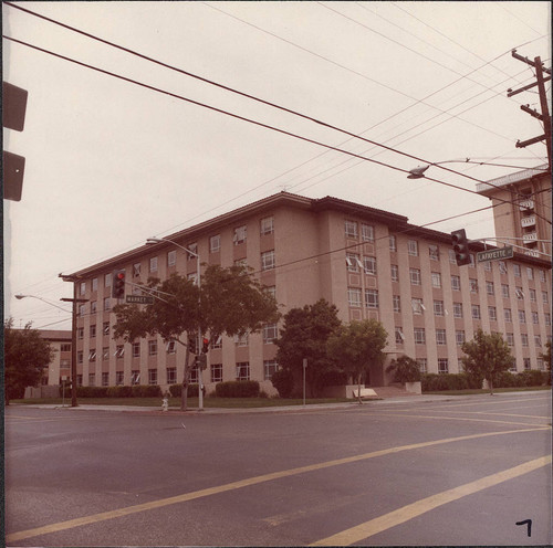 Dunne Hall as viewed from Market and Lafayette St