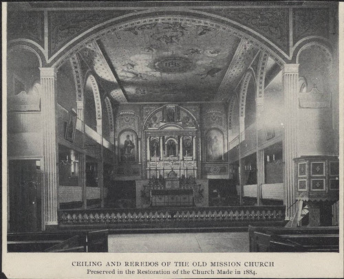 Ceiling and Reredos of Old Mission Church