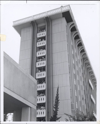 Students Crowd Swig Balconies