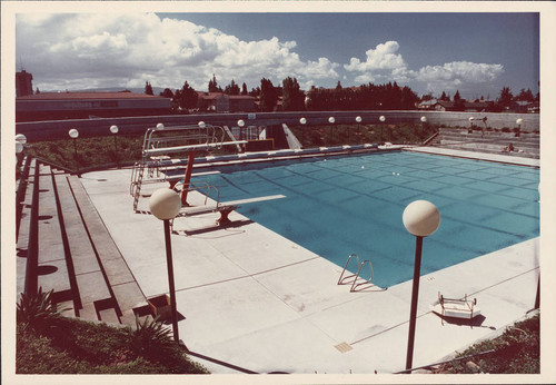 Diving Board and Bleachers in Leavey Center