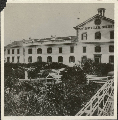 Administration Building with garden pathways