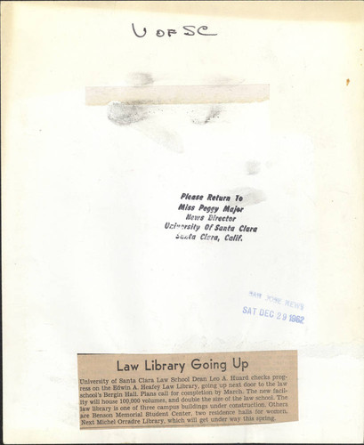 Regarding Construction of Heafey Law Library