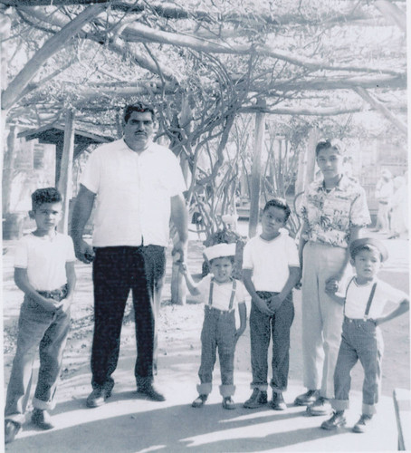 Esparza family at a park, Los Angeles, California