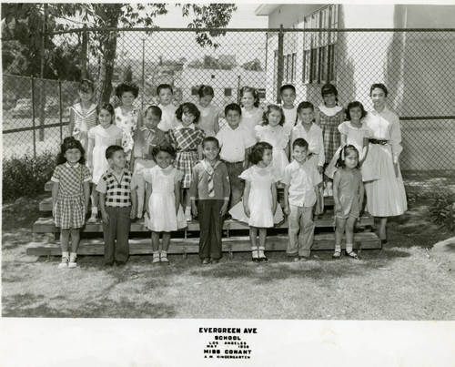 Kindergarten class at Evergreen Avenue School, Boyle Heights, 1956