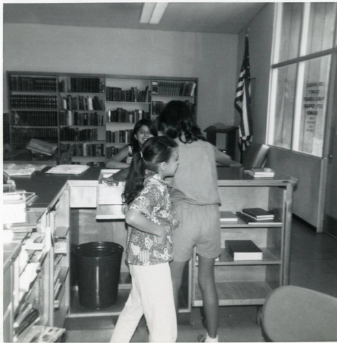 Young helpers at the City Terrace Library, East Los Angeles, California