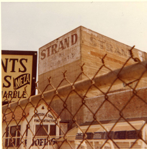 Close-up detail (side), Strand Theatre building