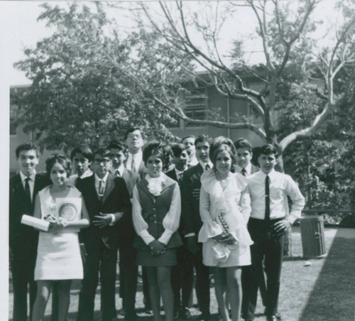 Joe Ramirez and the 1968 graduating class of Stevenson Junior High School, Boyle Heights
