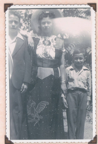 Sotera Pacheco with sons Robert and Manuel, Los Angeles