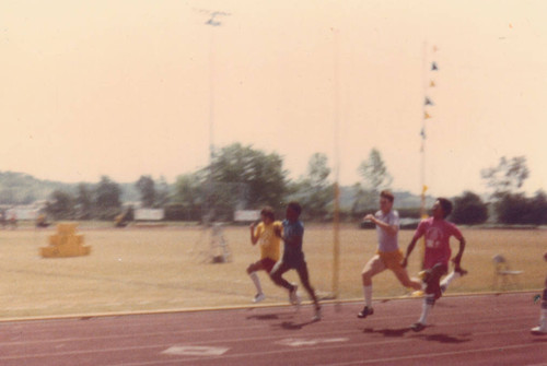 Track event at the Los Angeles Unified School District 1984 Youth Services Games, Monterey Park