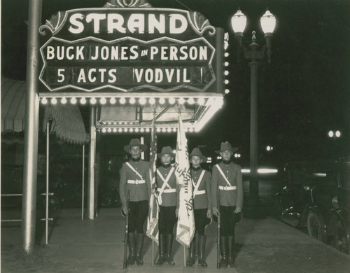 Buck Jones Ranger Band members at the Strand Theatre
