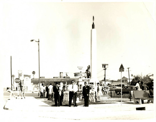 Veterans of American Legion Post 804 at the Mexican-American All Wars Memorial, Boyle Heights