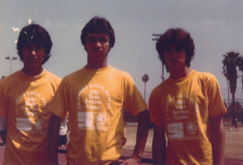 Three participants of the Los Angeles Unified School District 1984 Youth Services Games, Monterey Park