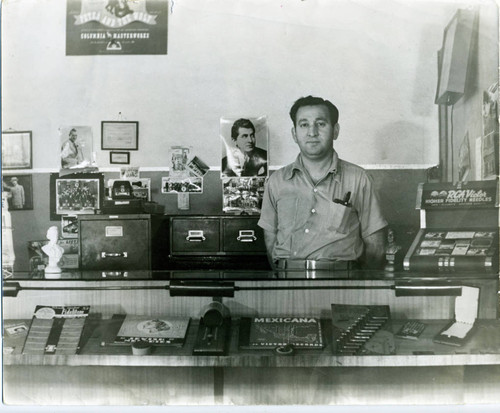 Bill Phillips, owner of Phillips Music Company, Boyle Heights, California