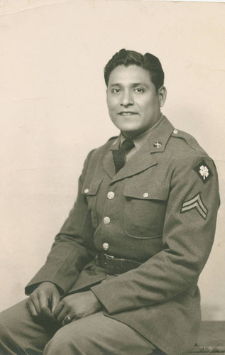 Sargeant Frank Estrada, US Army portrait, East Los Angeles, California