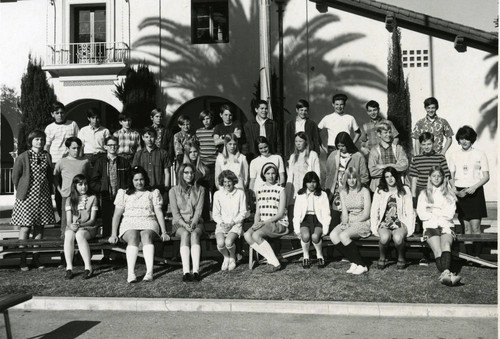 Avalon Schools, eighth grade 1969-1970, Avalon, California (front)