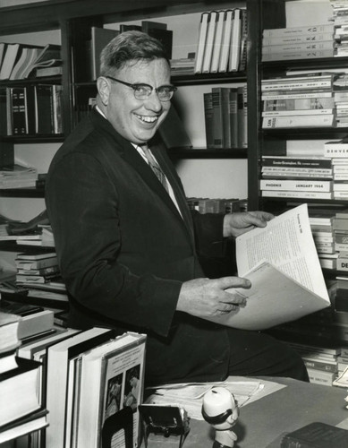 Lancaster Librarian Paul Scott (sitting)