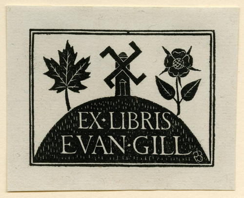 Book-Plate of Evan R. Gill (later state)