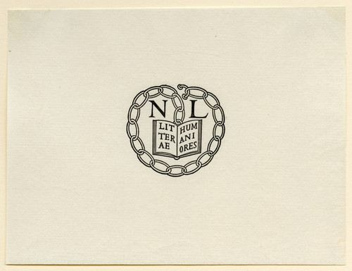 Book-Plate of the Newberry Library, Chicago