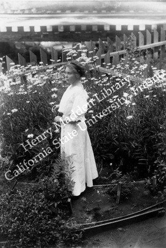 Woman in the daisies